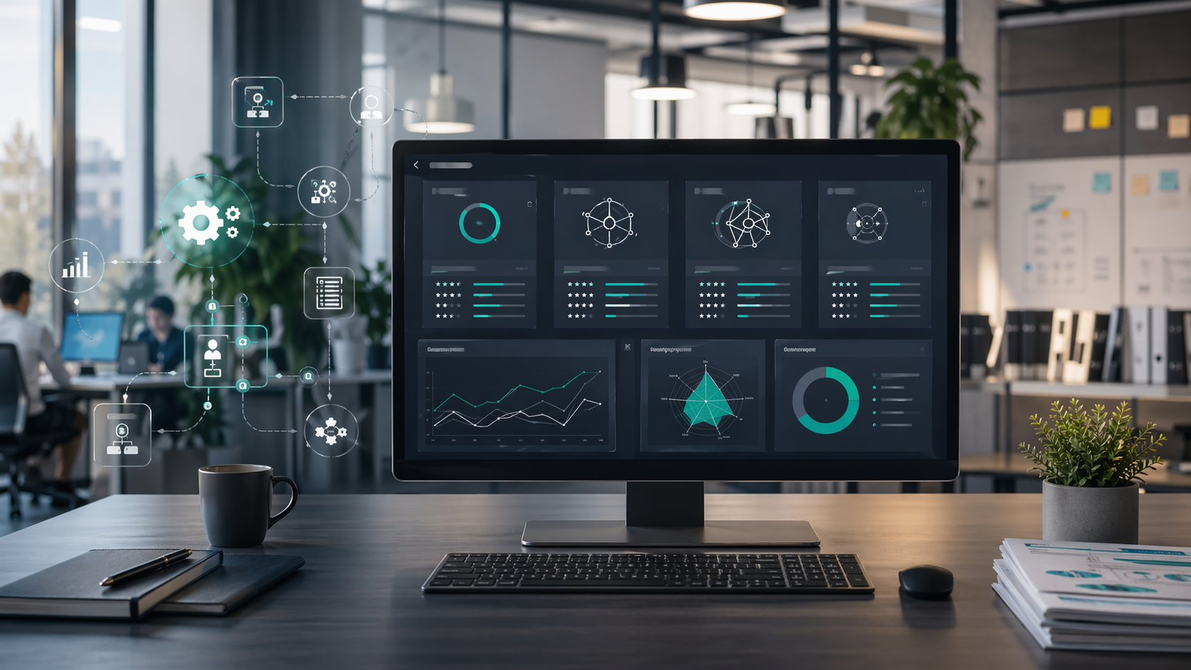 Panel ejecutivo de IA comparando GPT-5.5 y otros modelos para pymes